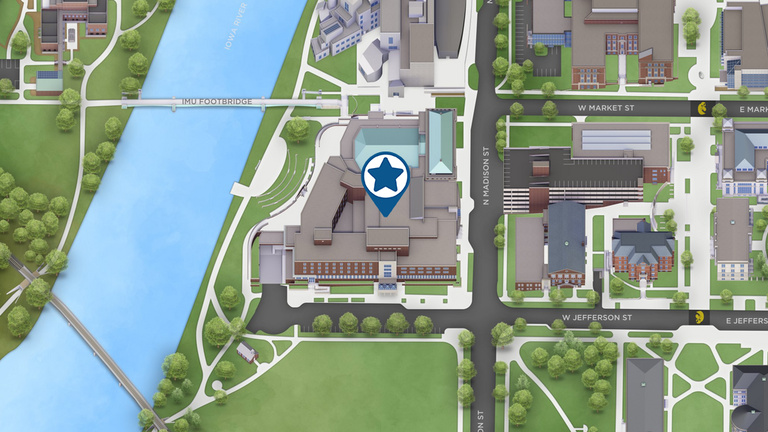 map to Iowa Memorial Union